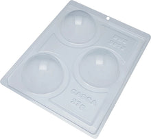 Load image into Gallery viewer, 70mm Sphere 3-Part Chocolate Mold (3 CAVITY)