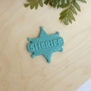 SHERIFF BADGE 2½" CHOCOLATE MOLD
